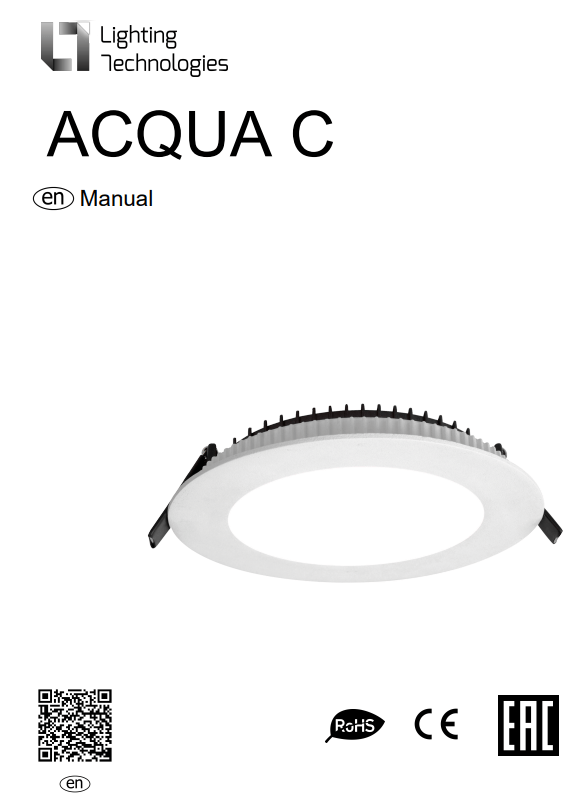 Acqua C Recessed LED-based luminaire User Manual
