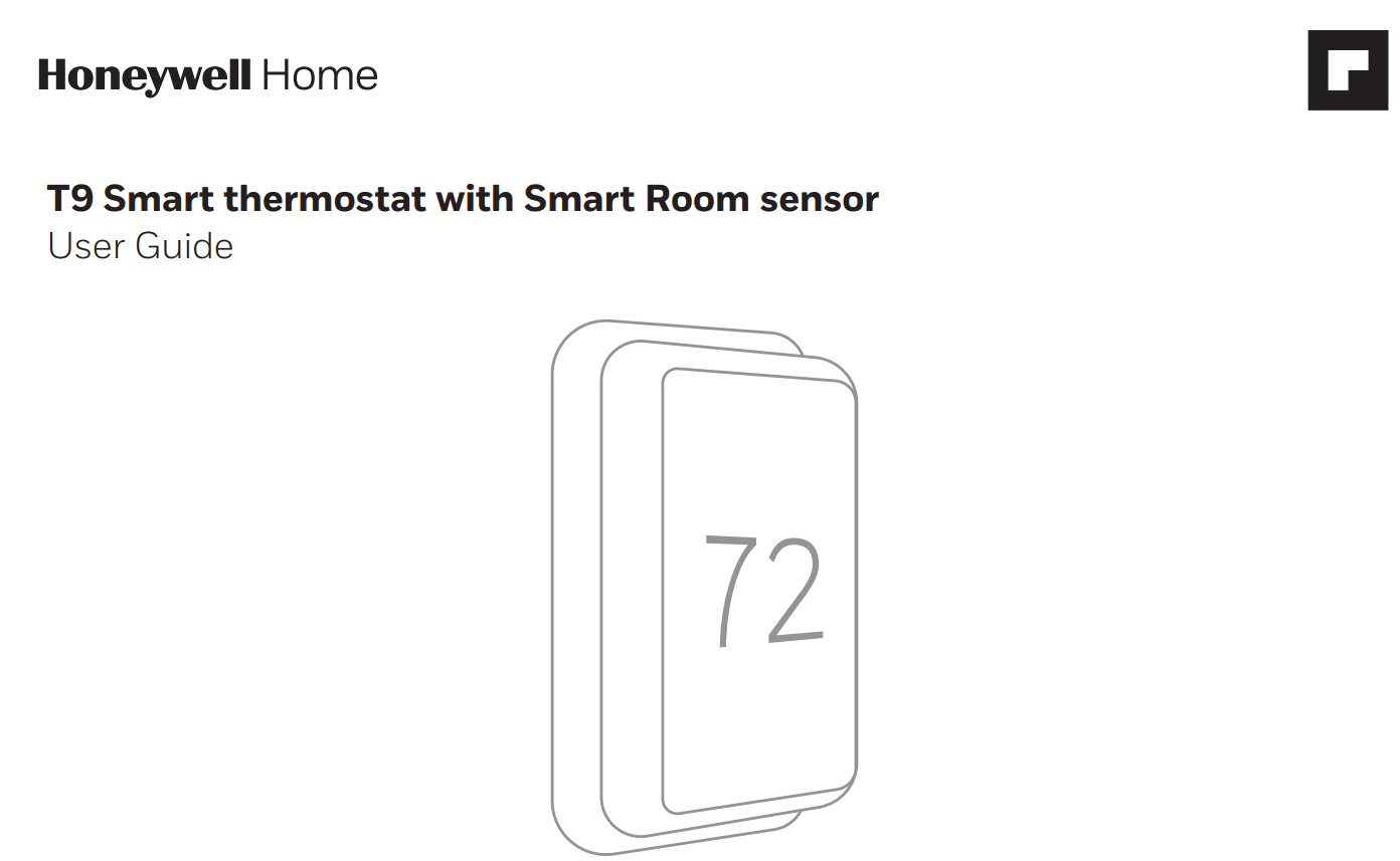 Honeywell Home T9 SMART THERMOSTAT WITH SENSOR User Manual
