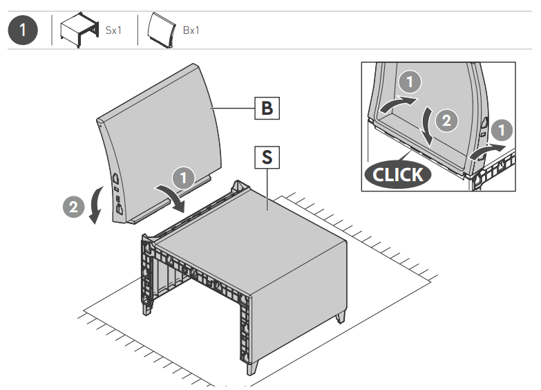 JULA Furniture group Rosalie + Orlando 2 parts User Manual - How to Installation 1