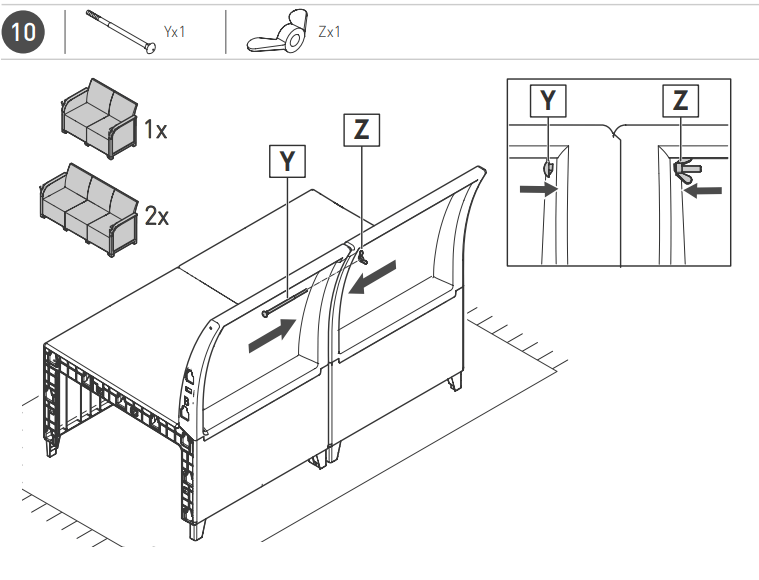 JULA Furniture group Rosalie + Orlando 2 parts User Manual - How to Installation 10