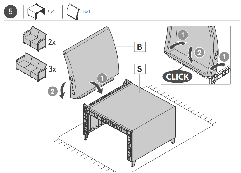 JULA Furniture group Rosalie + Orlando 2 parts User Manual - How to Installation 5
