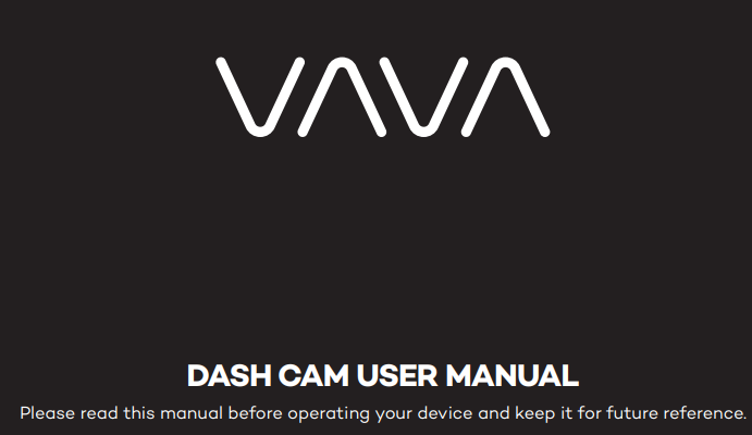 VAVA 1080P Dual Dash Cam User Manual