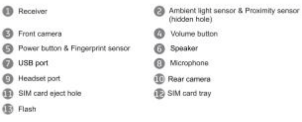 VIVO V2139 Smartphone User Manual- Appearance