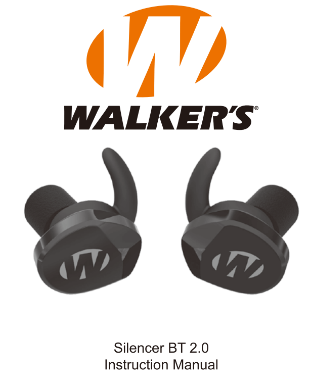 WALKER-S GWP-SLCR2-BT Silencer BT 2.0 Earbuds Instruction Manual