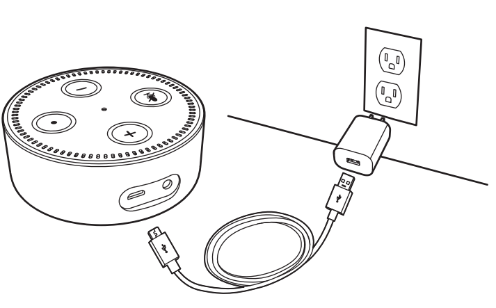 Amazon Echo dot 2nd Generation User Manual - Plug in Echo Dot
