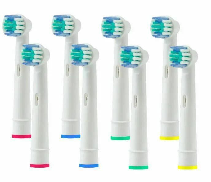 8 Pack Replacement Toothbrush Heads (Medium Bristles) - Oral-B Compatible