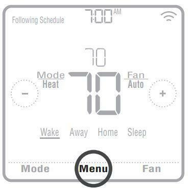 Honeywell T6 Pro Installation User Manual - Advanced menu options