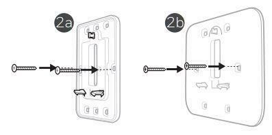 Honeywell T6 Pro Installation User Manual - Mount the mounting plate to the wall using any of the screw holes