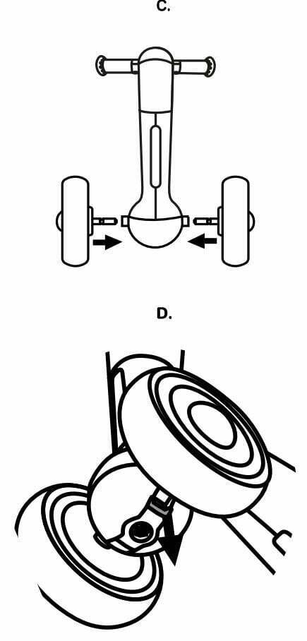 Kinderkraft Tricycle MINIBI Installation Guide - Fig. C,D