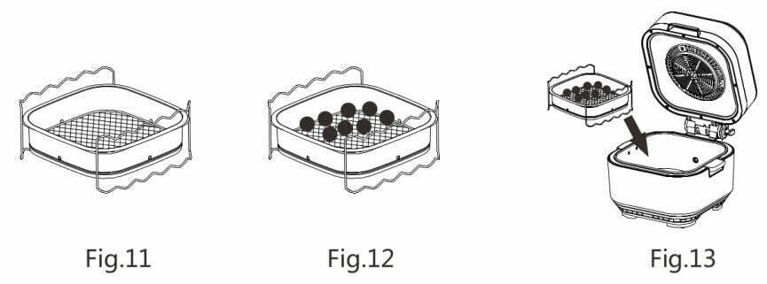 Kogan 10L Digital Multifunction Air Fryer User Manual - Fig. 11,12,13