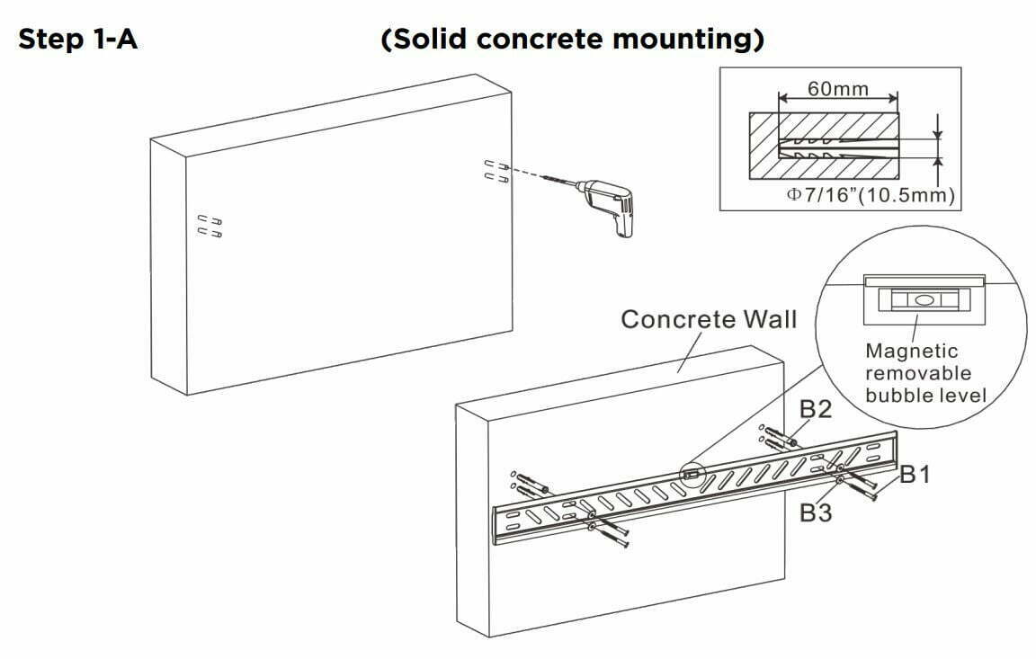 Kogan Slim Tilt Adjustable TV Wall Mount for 32 - 65 TVs User Manual - Mounting