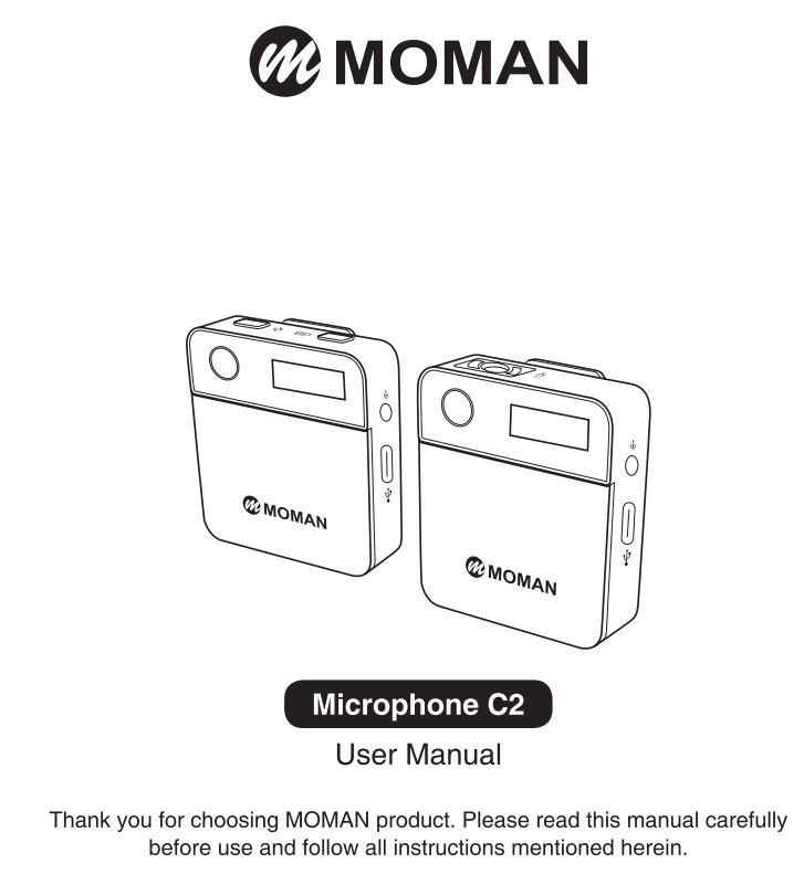 MOMAN C2 2.4 GHz Wireless Lavalier Microphone User Manual