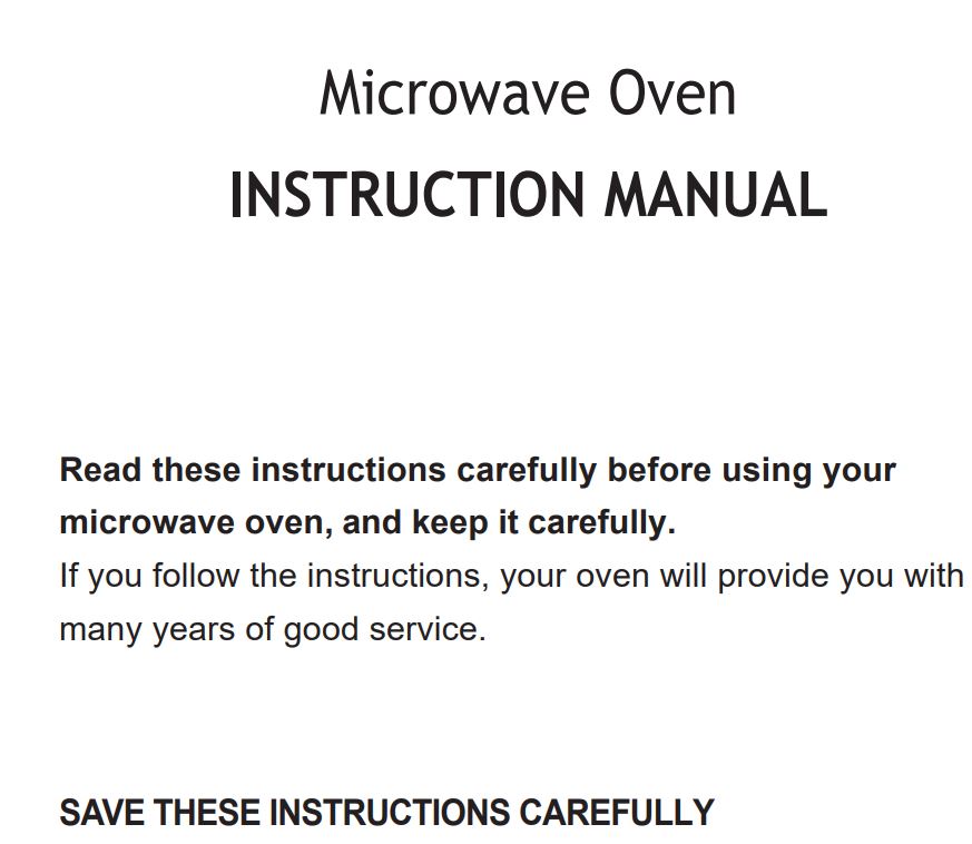 Midea EM025FXX-Y Microwave Oven Instruction Manual