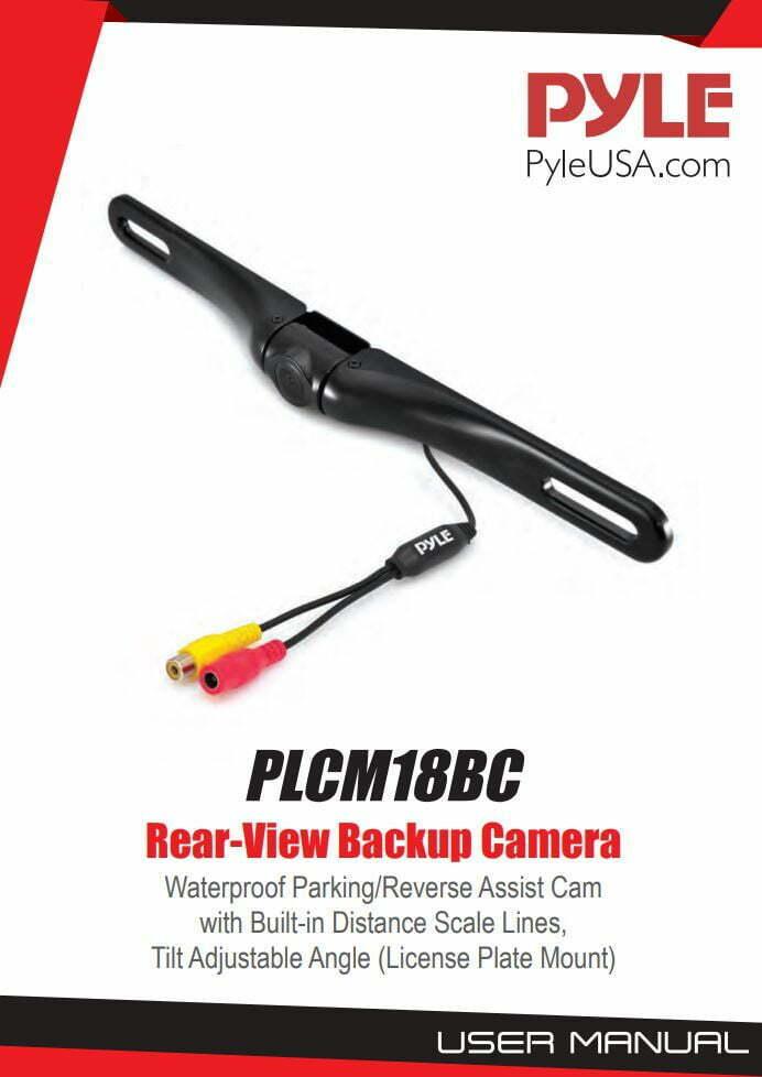 Pyle License Plate Car Rearview Backup Camera PLCM18BC User Manual