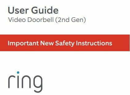Ring video doorbell 2nd generation user manual