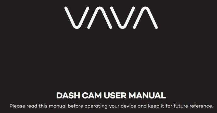 VAVA VD002 Vava Dual Dash Cam User Manual