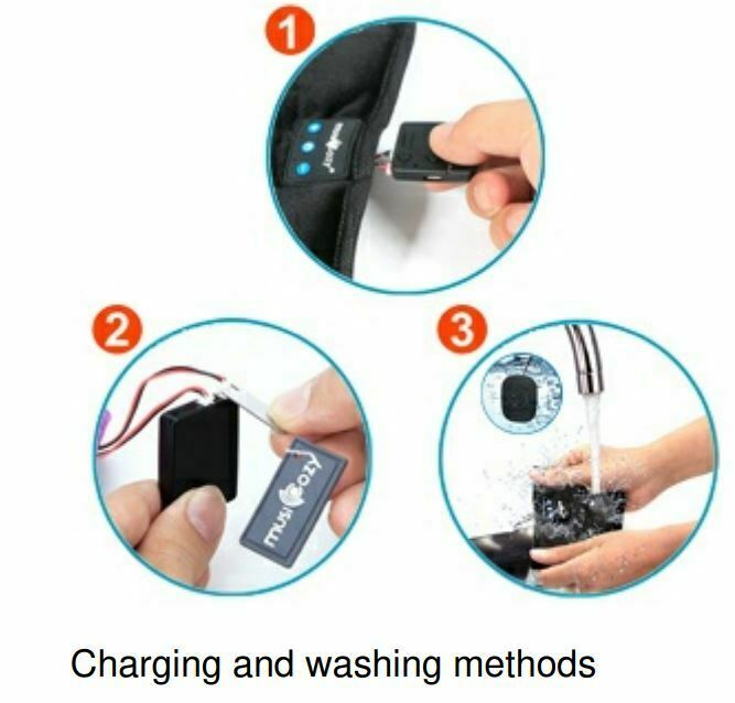 musiCozy Bluetooth Headband User Manual - Charging and washing methods