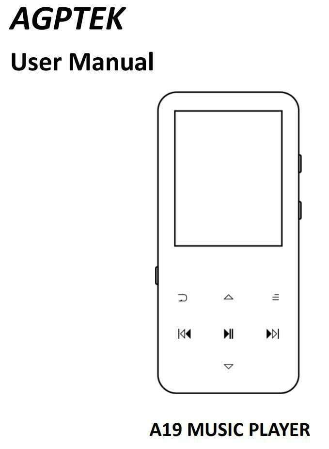 Agptek a19 music player User Manual
