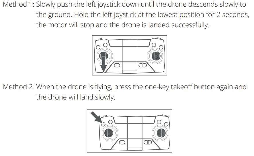 Dragon Touch DF01 Drone USER MANUAL - HOW TO LAND