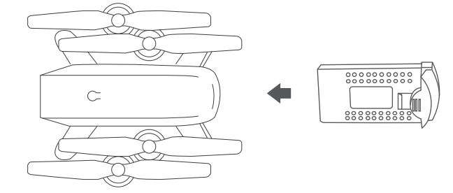Dragon Touch DF01 Drone USER MANUAL - Insert the battery into the drone