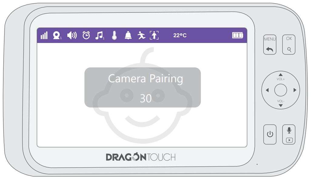 Dragon Touch DT50 Baby Monitor User Manual - Camera Pairing
