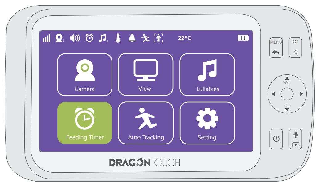 Dragon Touch DT50 Baby Monitor User Manual - Feeding Timer