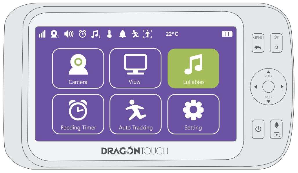 Dragon Touch DT50 Baby Monitor User Manual - Lullabies