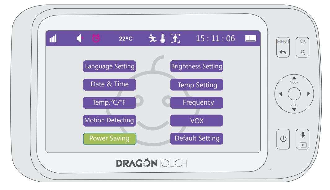 Dragon Touch DT50 Baby Monitor User Manual - Power Saving
