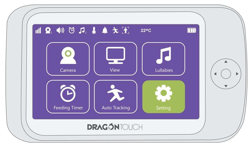 Dragon Touch DT50 Baby Monitor User Manual - Setting