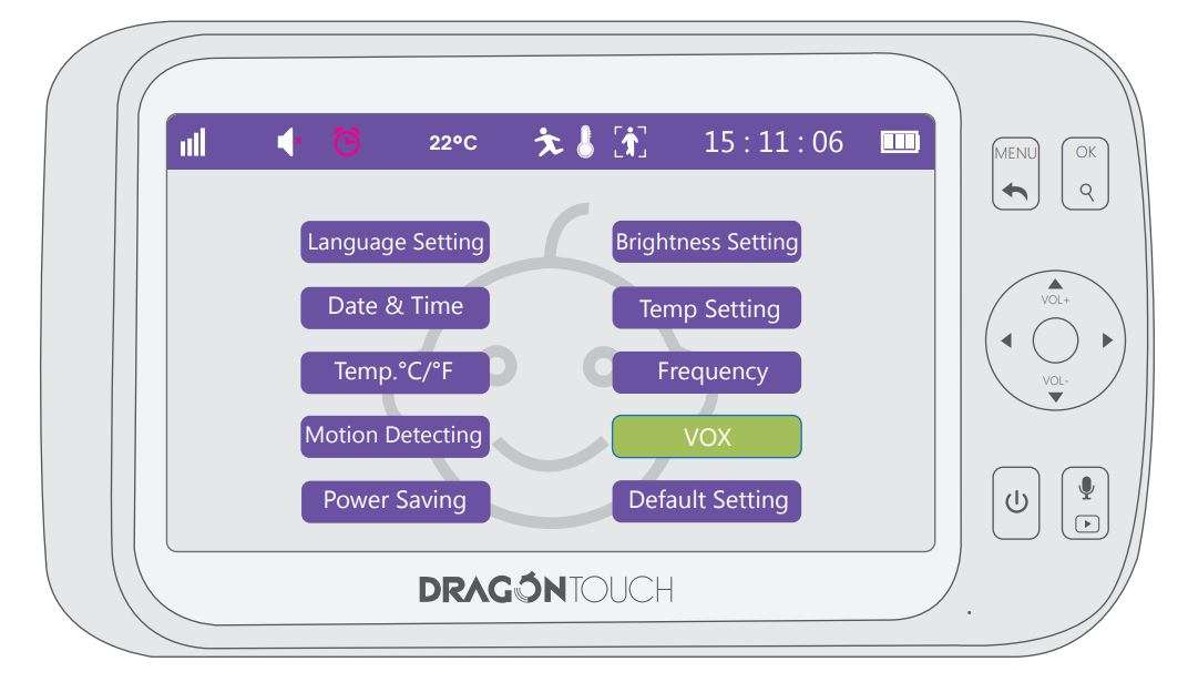 Dragon Touch DT50 Baby Monitor User Manual - VOX