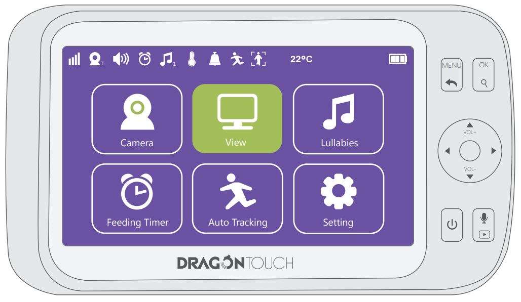 Dragon Touch DT50 Baby Monitor User Manual - View