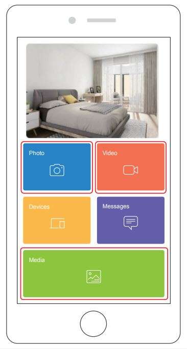 Dragon Touch Digital Photo Frame Classic 15 User Manual - Uploading photos and videos via the app