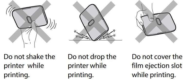 Fujifilm Instax Mini Instant Film Twin Pack User Manual - Cautions During Printing