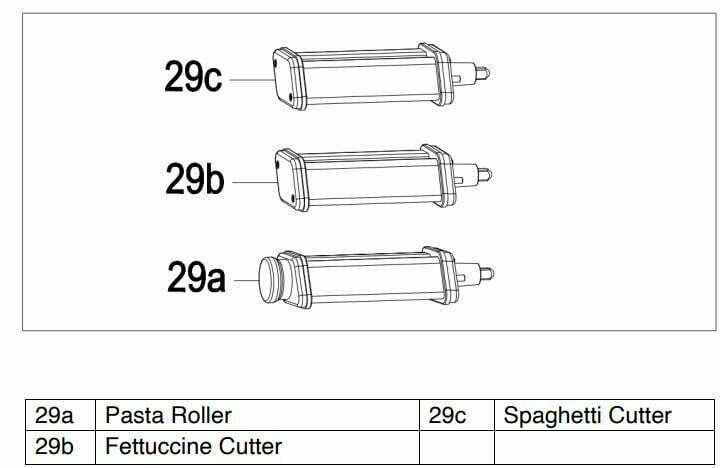 H Koenig KM3 Pasta Maker Set for Stand Mixer KM12M Instruction Manual - Product description