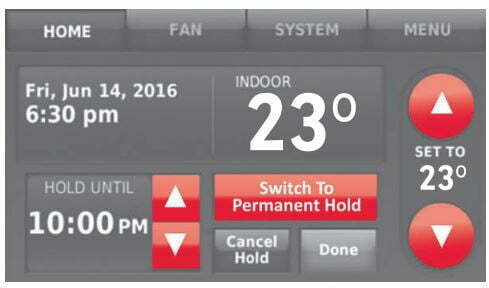 Honeywell Home WIFI 9000 COLOR TOUCHSCREEN THERMOSTAT User Manual - Home Use