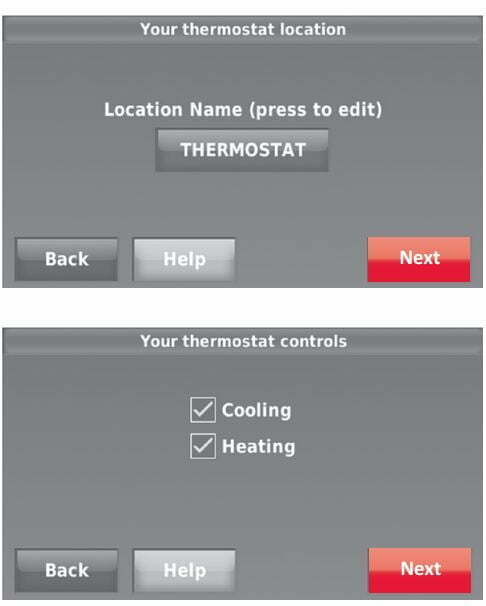 Honeywell Home WIFI 9000 COLOR TOUCHSCREEN THERMOSTAT User Manual - System Setup