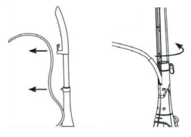 Kogan 13-in-1 Steam Mop User Manual - Remove the power supply cord from the upper cord wrap and cord holder