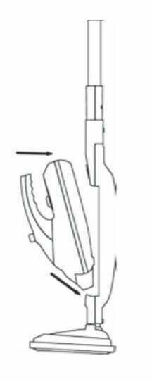 Kogan 13-in-1 Steam Mop User Manual - Unlock the button on the extension hose