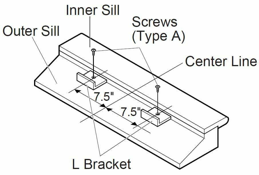 LG LW5016 BTU Window Air Conditioner User Manual - Install the L bracket behind the inner