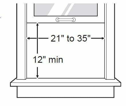 LG LW5016 BTU Window Air Conditioner User Manual - Window Requirements