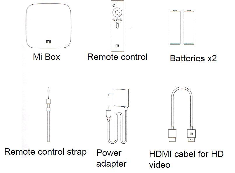 Mi Box 4K Ultra HD Streaming Player User Manual - Accessories