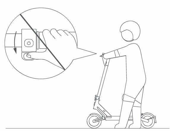 NAVEE S65 Electric Scooter User Manual - Do not press the accelerator when you're walking alongside the scooter.