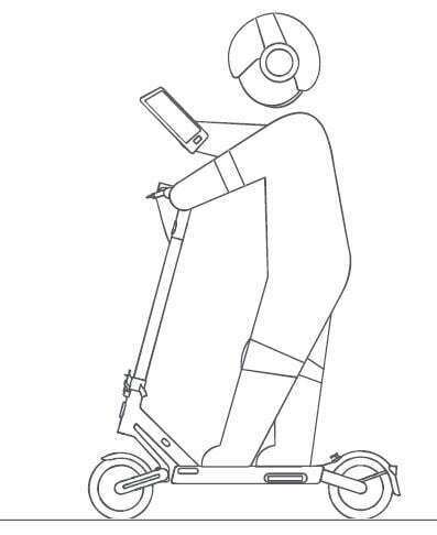 NAVEE S65 Electric Scooter User Manual - Do not use mobile phone or wear earphones