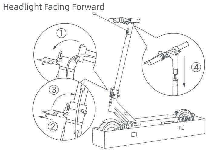 NAVEE S65 Electric Scooter User Manual - Hold up the stem until it is completely in an upright position
