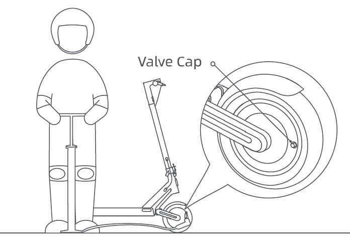 NAVEE S65 Electric Scooter User Manual - Inflate the Tire