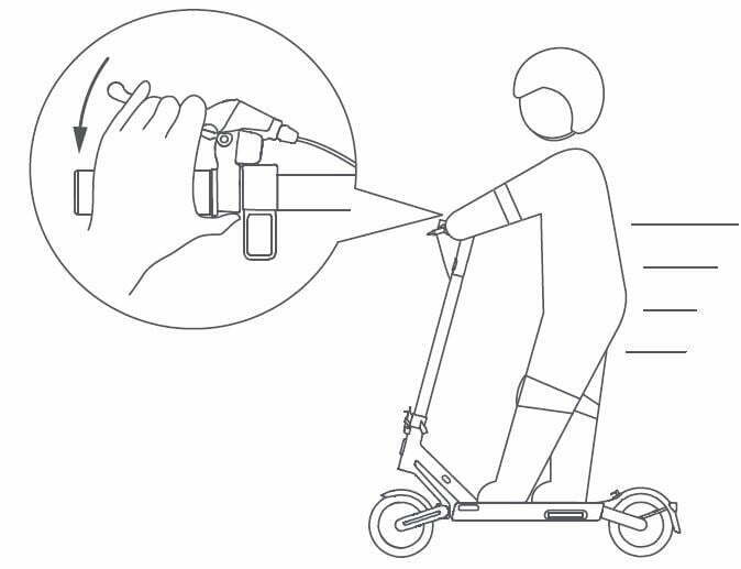 NAVEE S65 Electric Scooter User Manual - Release the accelerator to slow down