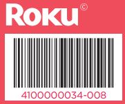 Roku 3 Streaming Media Player User Manual - Bar Code