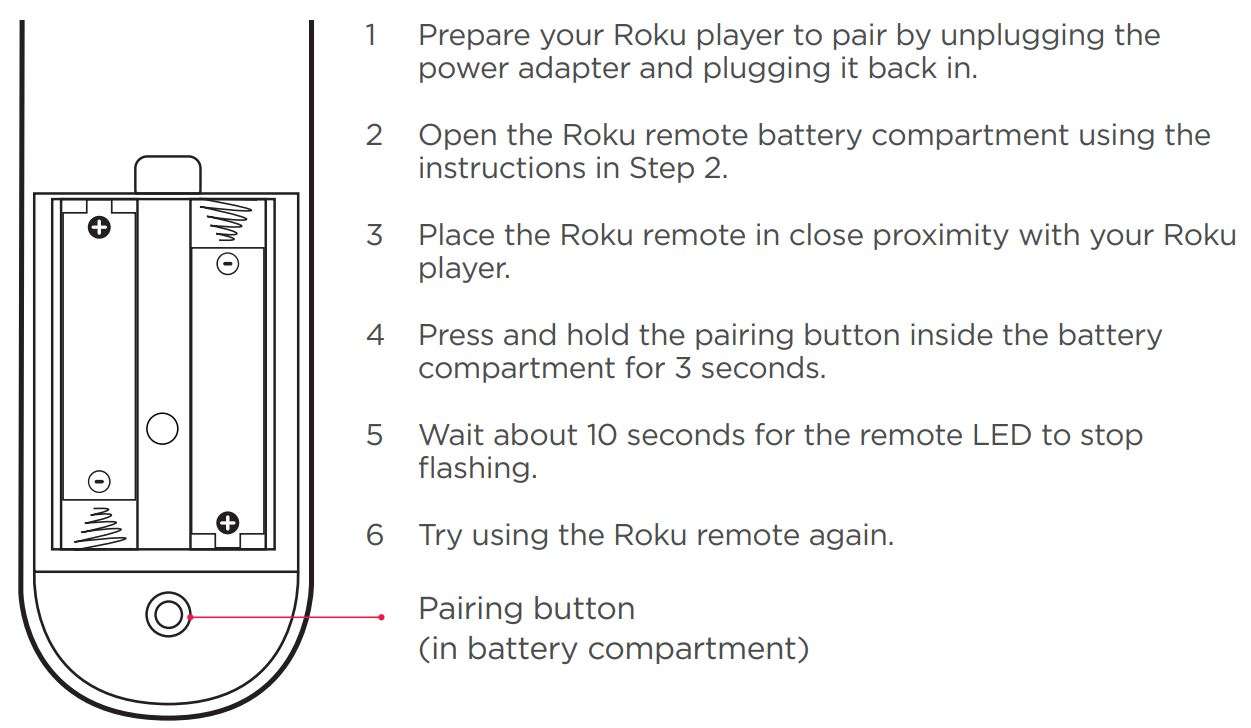Roku 3 Streaming Media Player User Manual - Pairing your remote control