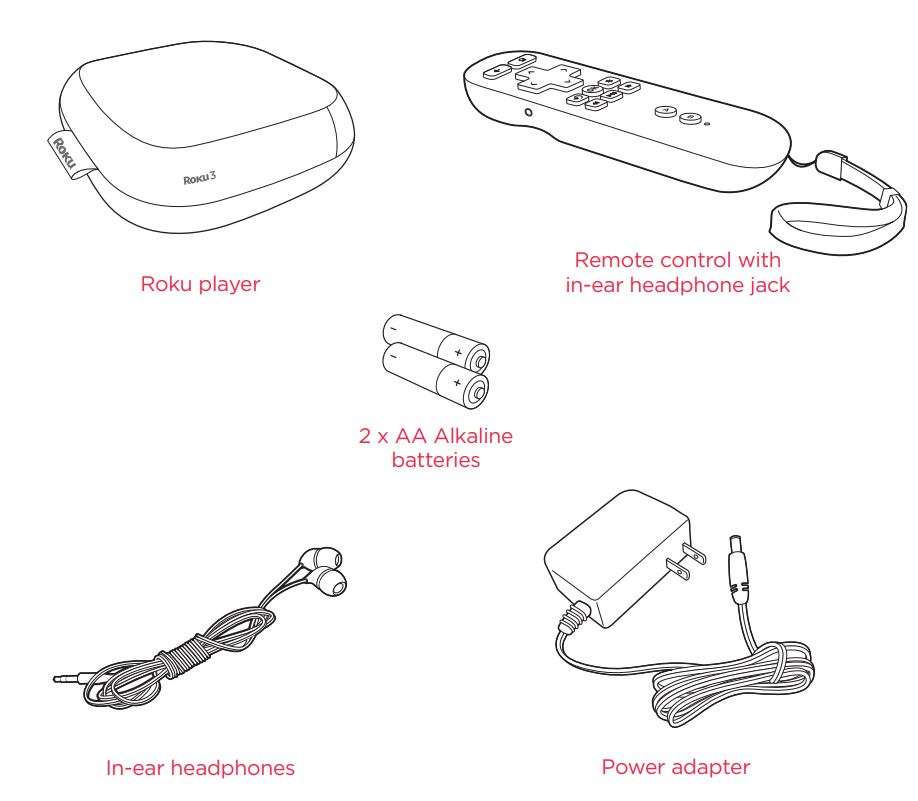 Roku 3 Streaming Media Player User Manual - What’s in the box