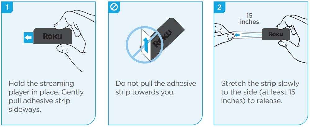 Roku Express User manual - To remove adhesive strip